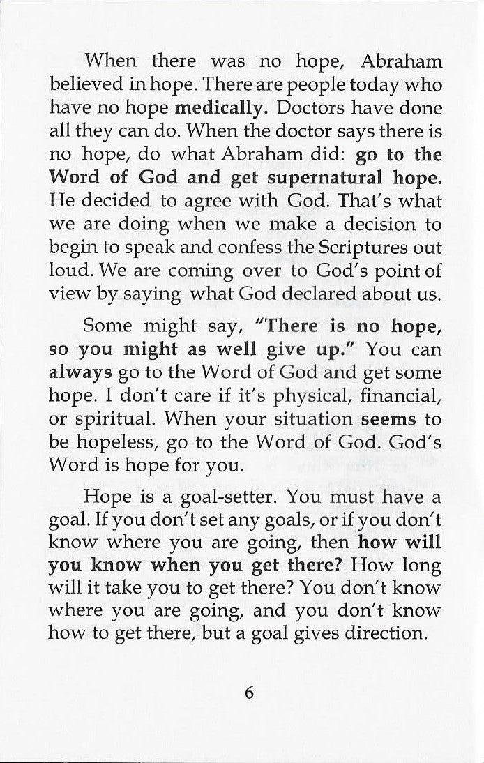 Charles Capps, The Thermostat of Hope Book