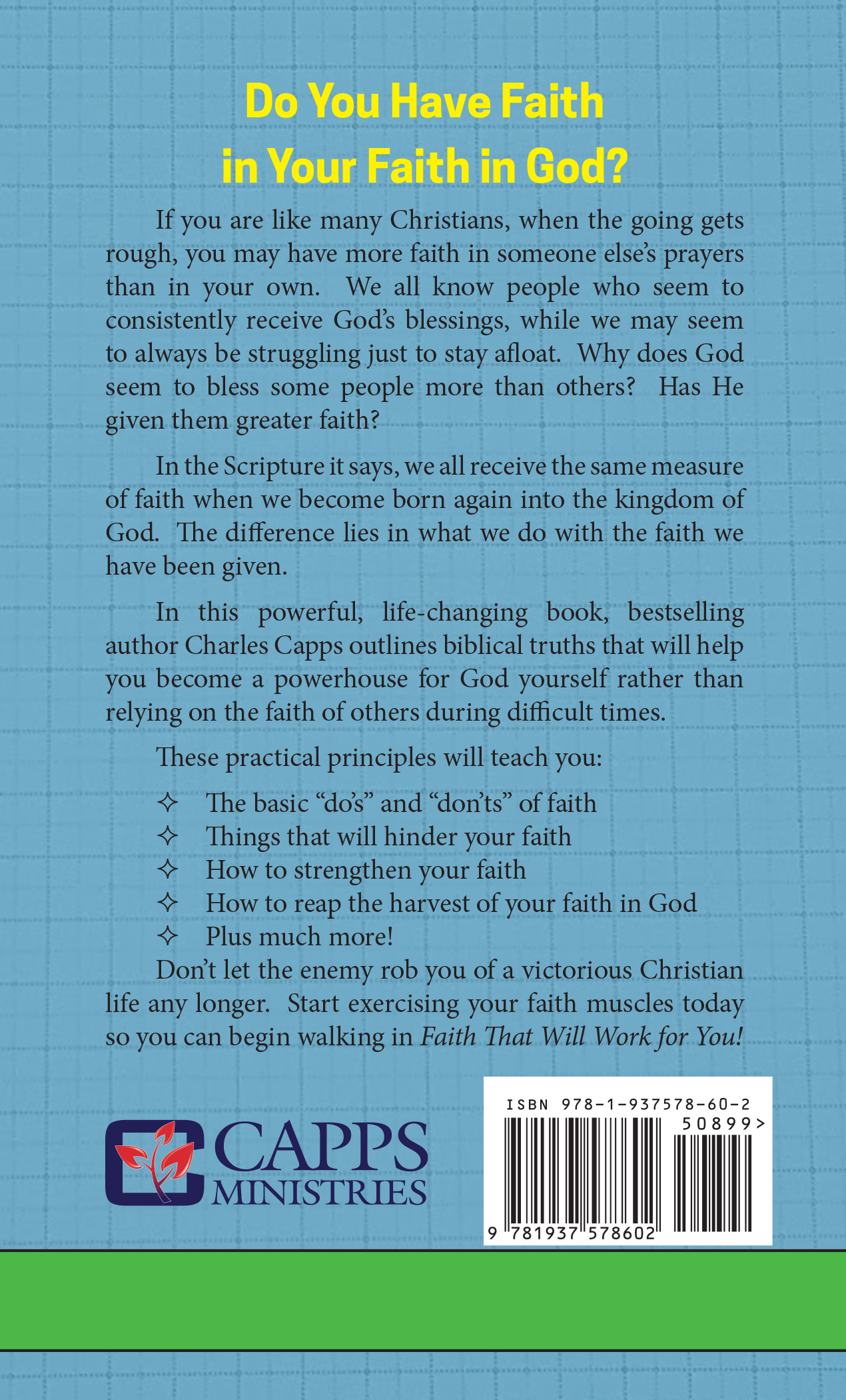 Charles Capps Faith That Will Work Back Cover