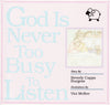 Beverly Capps, God Is Never Too Busy to Listen Cover cappsministries.com