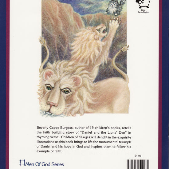Beverly Capps, Daniel in the Lion's Den back cover