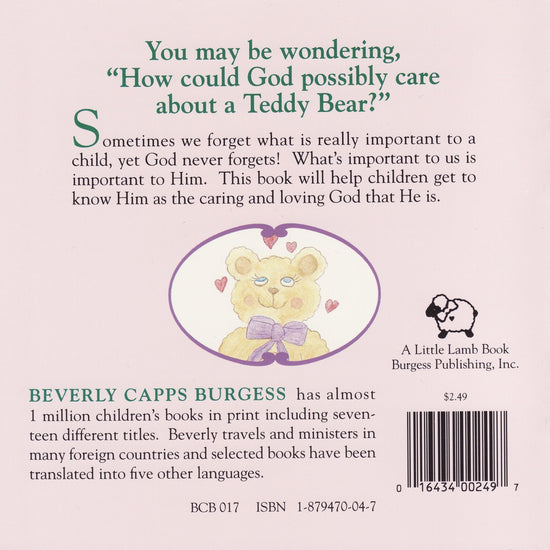 Beverly Capps, God Loves My Teddy Bear Too back cover cappsministries.com
