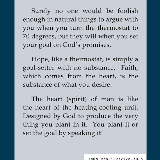 Charles Capps, The Thermostat of Hope Book