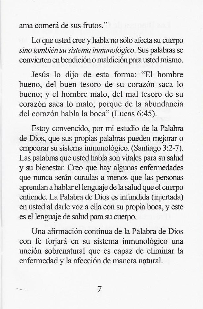 Charles Capps El Poder Creativo de Dios para la Sanidad Book Page 7 cappsministries.com