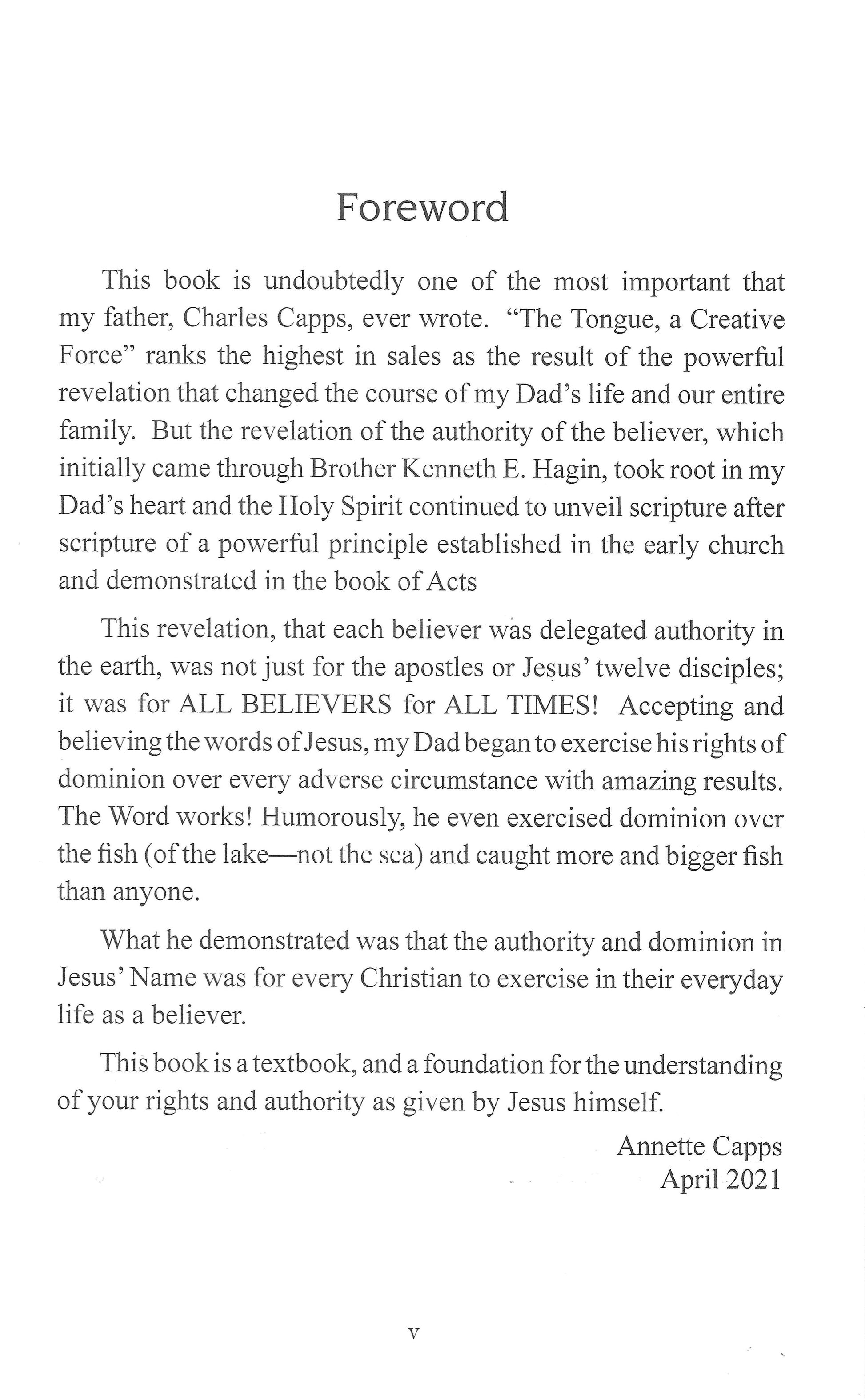 Charles Capps Authority in Three Worlds Foreword