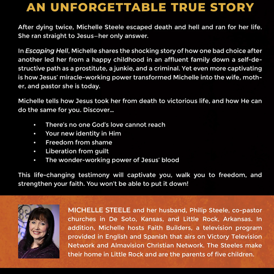 Escaping Hell by Michelle Steele Back Cover