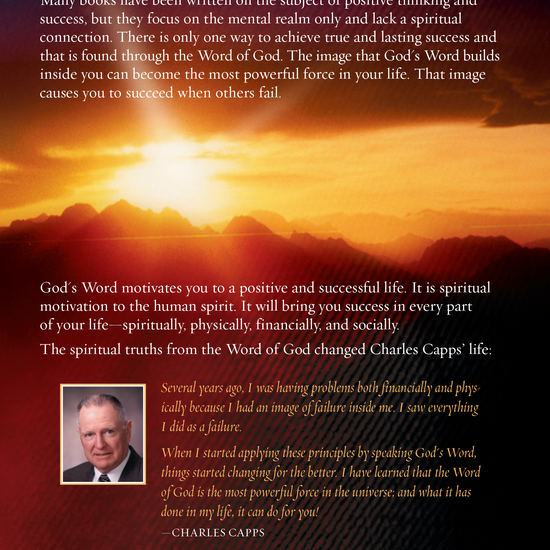 Charles Capps Success Motivation Back Cover