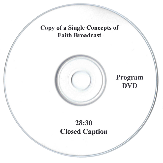 Concepts of Faith Single Copy DVD Pic