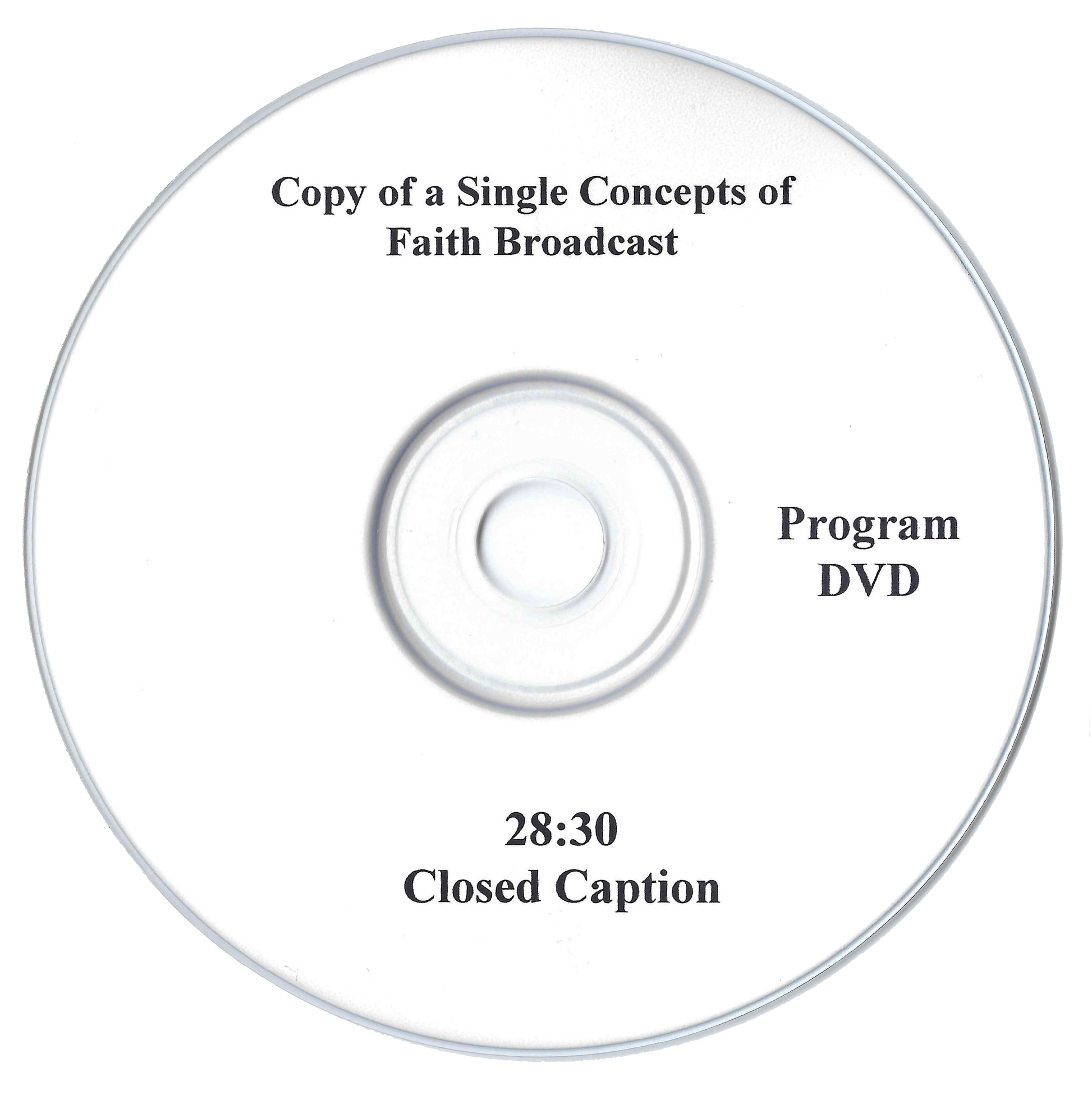 Concepts of Faith Single Copy DVD Pic