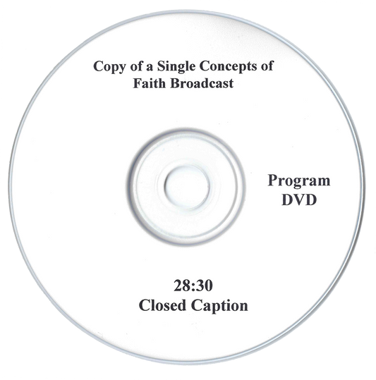 Concepts of Faith Single Copy DVD Pic