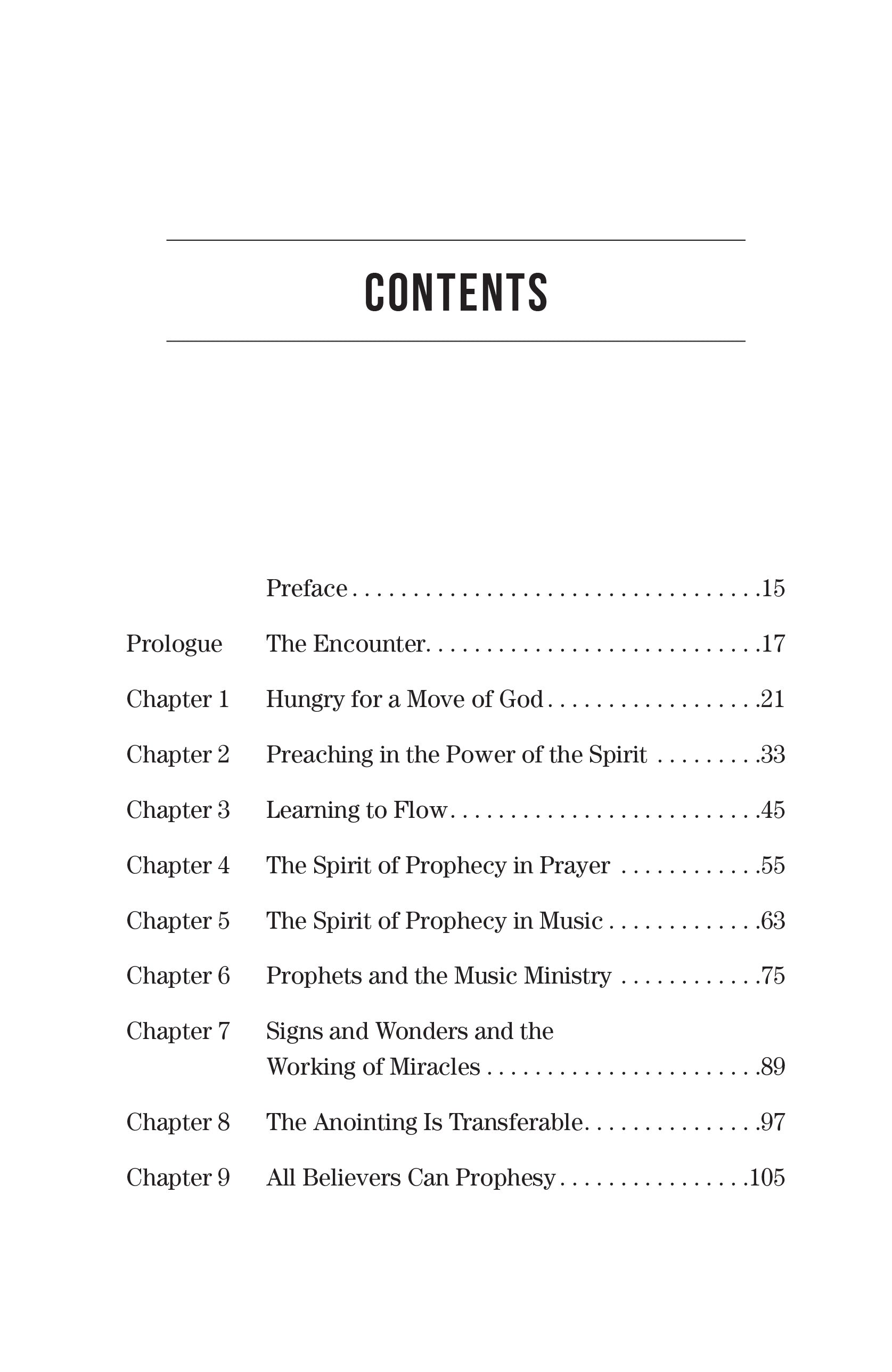 Annette Capps The Spirit of Prophecy Toc Page 1 cappsministries.com