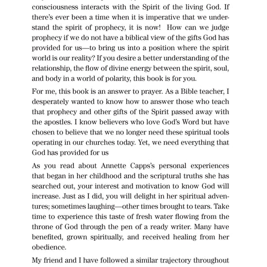 Annette Capps The Spirit of Prophecy Page 4 cappsministries.com