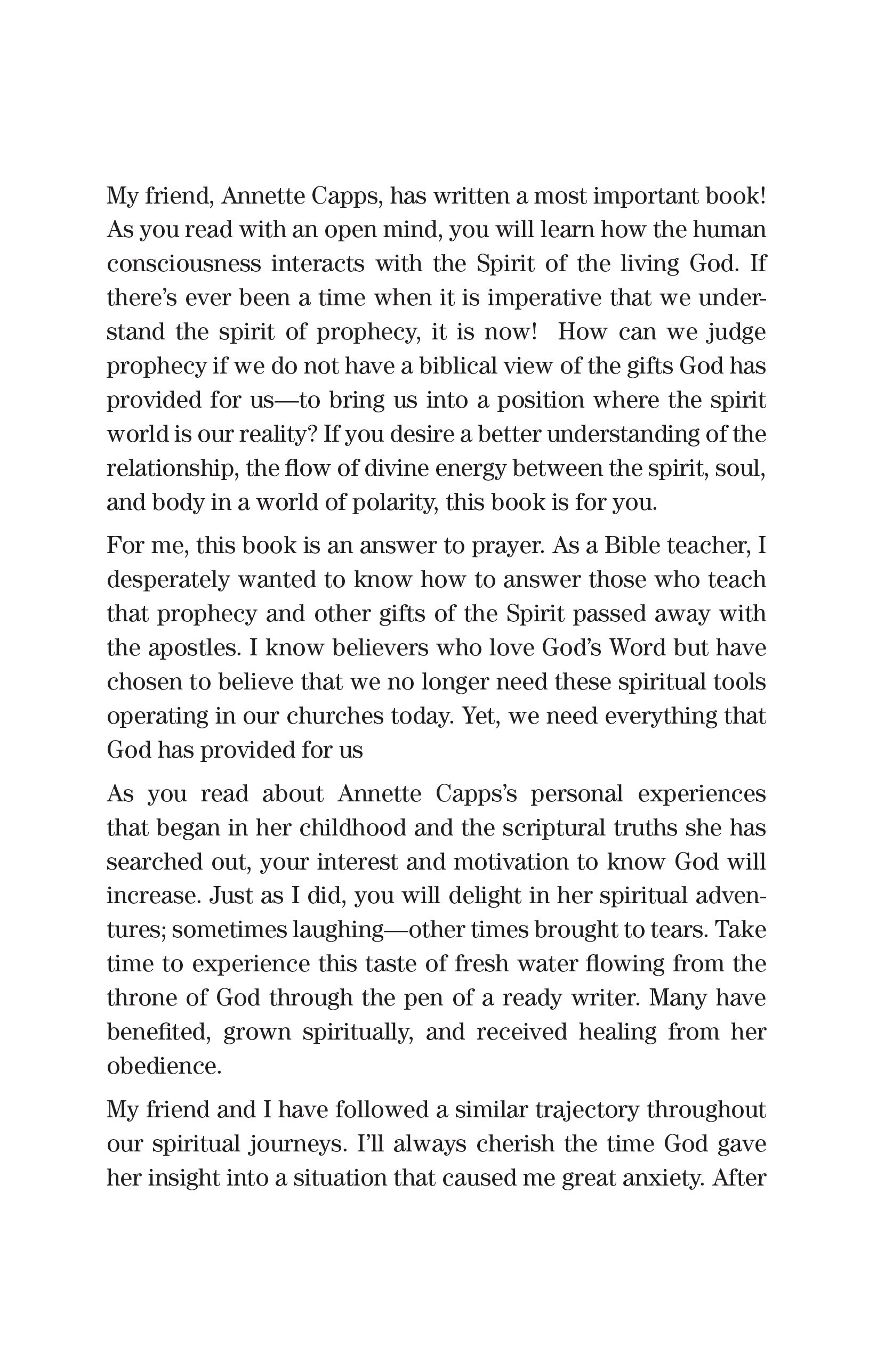 Annette Capps The Spirit of Prophecy Page 4 cappsministries.com