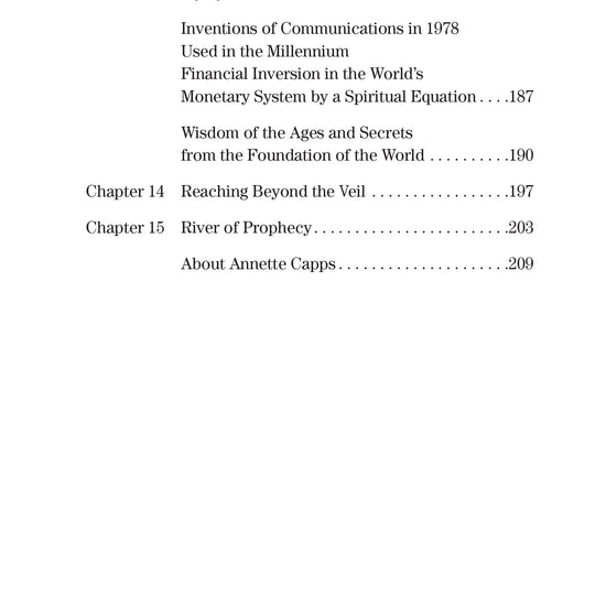 Annette Capps The Spirit of Prophecy Toc page3 cappsministries.com