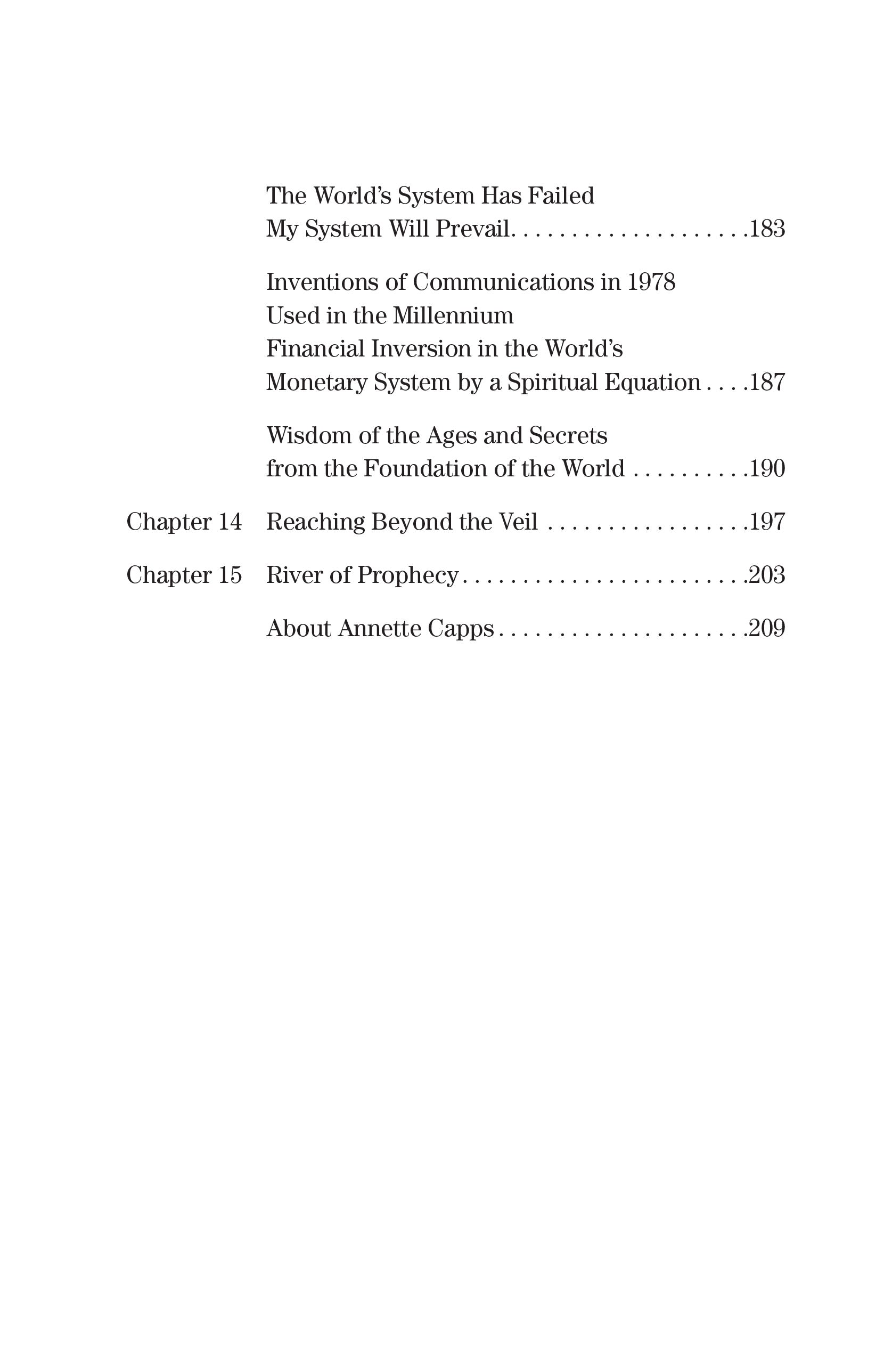 Annette Capps The Spirit of Prophecy Toc page3 cappsministries.com