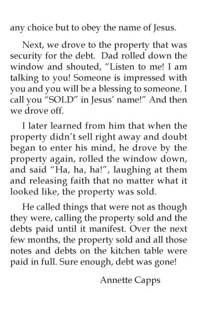 Charles Capps - Calling Things That Are Not - forward by Annette Capps