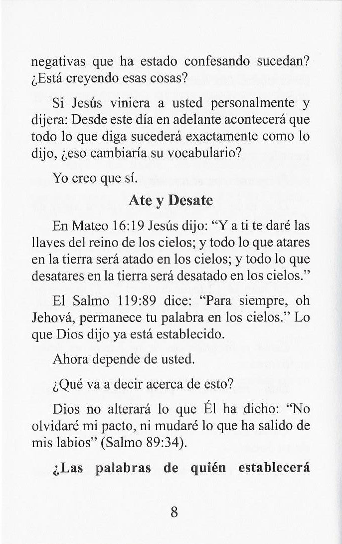 Charles Capps El Poder Creativo de Dios Obrara Para Usted page 8 cappsministries.com